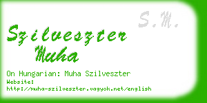 szilveszter muha business card